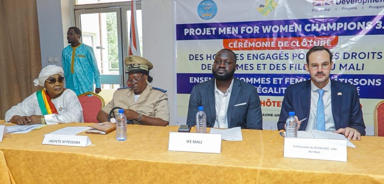 You are currently viewing Cérémonie de Clôture du Projet « Men for Women Champions 3.0 » : un projet engagé et transformateur pour les droits des femmes au Mali